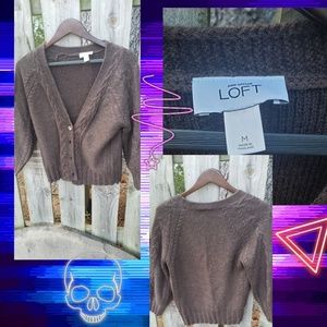 LOFT women's brown cardigan